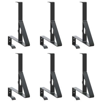 vidaXL Soporte Para Guardia De Nieve 6 Uds. Negro 29,5 X 3 X 34,5 Cm Vidaxl