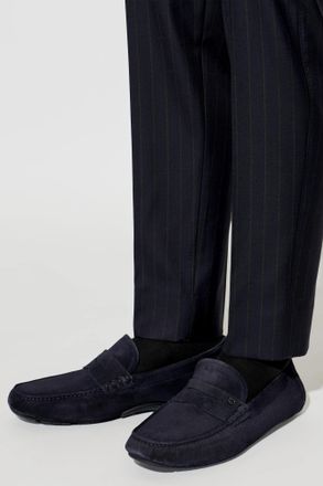 Ferragamo Timothy Loafers, Mens, Navy Blue