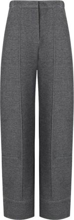 Max Mara Broeken, Dames, Grijs, M, Katoen, Bill Pants