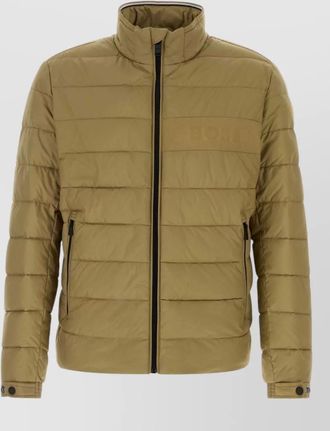 HUGO BOSS polyester padded jacket high collar pockets