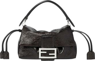 Fendi Black Baguette Soft Small Shoulder Bag