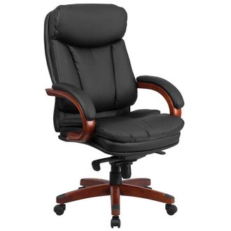 Flash Furniture High Back Black Executive Office Chair with Synchro-Tilt Mechanism