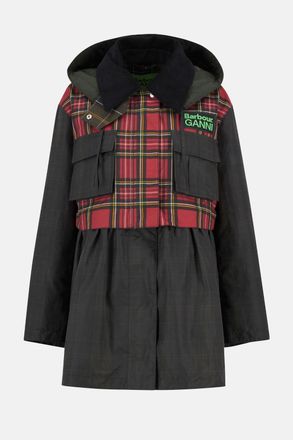 Barbour X Ganni Tartan Peplum Wax