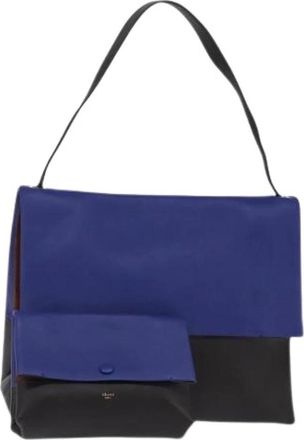 Celine Pre-owned Shoulder Bags, female, Blue, Size: ONE SIZE Pre-owned Leather celine-bags