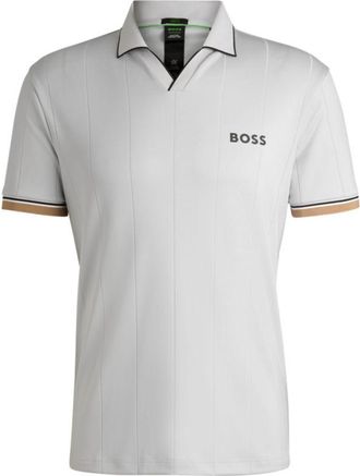 BOSS x Matteo Berrettini active polo shirt with four-way stretch
