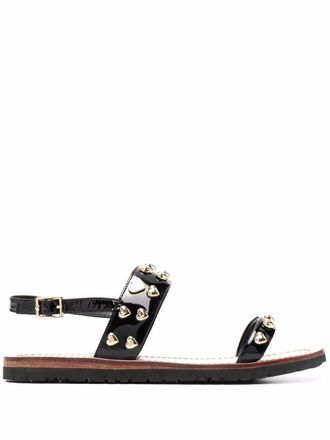 Love Moschino Sandalen met studs - Zwart
