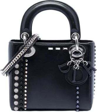 Dior Pre-owned Lady Satchel - Dames - Vintage Handtas - Zwart - ONE Size - Leer - Vintage