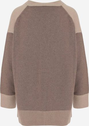 Niccol&ograve; Pasqualetti Womens Cardigan Colour-Block Wool And Cashmere Multicolour Sweater