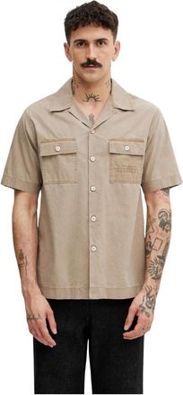 Maison Margiela Short Sleeve Shirts - Heren - Korte mouwen Overhemden - Bruin - M - Overhemden