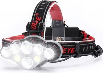 OEM Linterna Frontal Recargable Potente, 18000 L&uacute;menes, 8 Modos, Linterna Frontal Led, Potente Luz Manos Libres Para Acampar, Correr, Ipx5, Lectura Infant