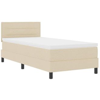 vidaXL Vidaxl Cama Box Spring Con Colch&oacute;n Con Colch&oacute;n Crema 90 X 200 Cm Tela