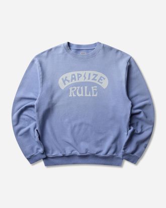 KAPITAL Men s SWT Knit Crewneck Sweatshirt (Kapsize Rule) Light Blue