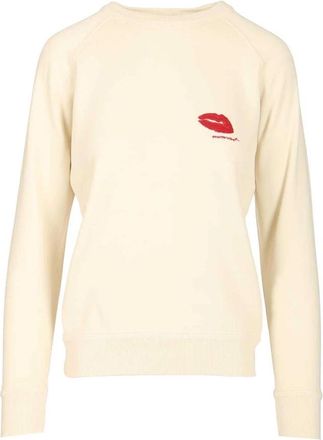 Isabel Marant Millyny Sweatshirt - Dames - Ronde hals truien - Beige - XS - Katoen - Truien & Vesten