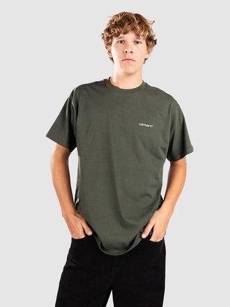 Carhartt Work in Progress Script Embroidery T-Shirt gr&uuml;n