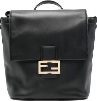 Fendi leather backpack - Black