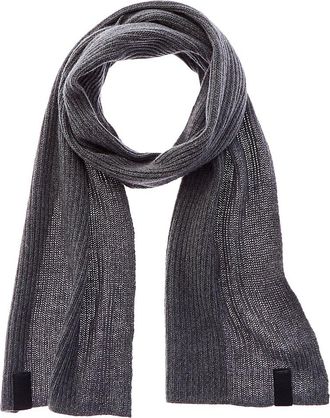 Portolano Leather-Trim Cashmere Scarf