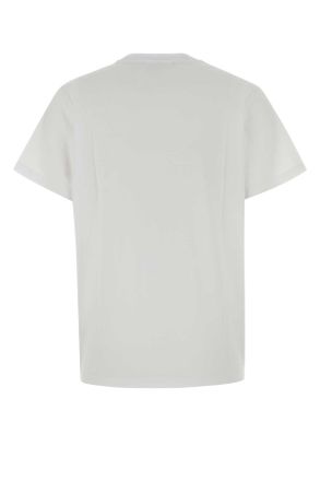 Ganni Womens White Cotton T-Shirt Bright Organic T-shirts And Polos