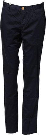 Domenico Tagliente Navy Blue Straight Chino Mid Waist Womens Pants (Pre-Owned)