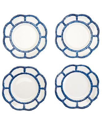 Two's Company Set of 4 Bamboo Touch Salad/Dessert Plates