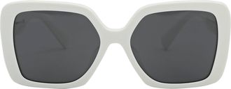 Miu Miu Dark Gray Square Ladies Sunglasses MU 10YS 1425S0 56