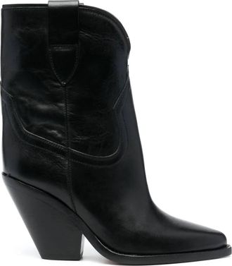 Isabel Marant Womens Leyane Leather Boots In Black