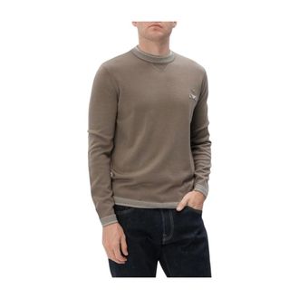 Emporio Armani Truien & Vesten, Heren, Beige, M, Wol, Maglia girocollo