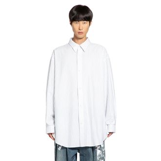 Hed Mayner Cotton Poplin Pinstriped Oversized Shirt