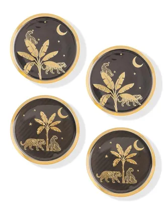 Tiramisu Midnight Safari Gold Foil Coaster Set