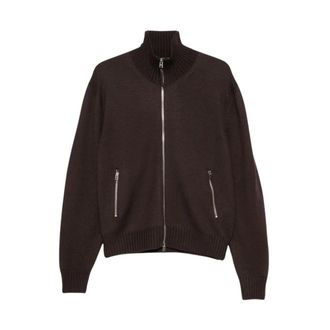 Tom Ford Truien & Vesten, Heren, Bruin, XL, Wol, Ritsluiting Vest