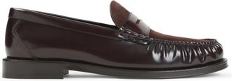 Brunello Cucinelli Penny Loafers - Heren - Loafers - Rood - 44 EU - Leer - Schoenen