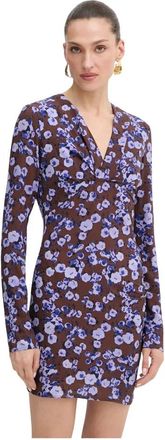 Patrizia Pepe Bloemenprint Mini Jurk - Dames - Korte kleedjes - Veelkleurig - M - Polyester - Kleedjes