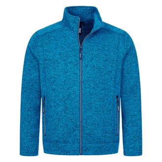 Deproc Strickfleecejacke DEPROC ACTIVE KIRKVALE X MEN, Herren, Gr. XXXL (58), blau, 100% Polyester, bequem, gerader Abschluss mit Gummizug, Jacken Strickflee