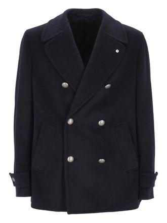 L.B.M. 1911 buttoned peacoat - Blue