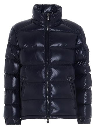 Moncler Blue Mock Collar Jacket