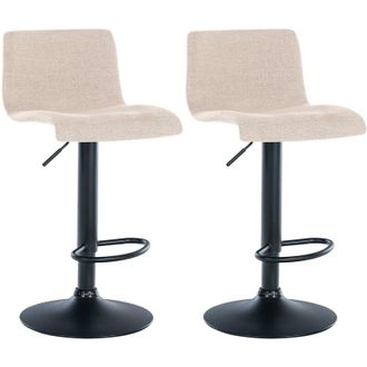 Clp Clp - Set De 2 Taburetes De Bar Branford Crema Tela