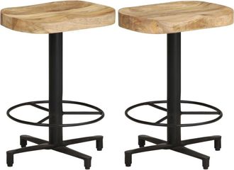 vidaXL Taburetes De Cocina 2 Unidades Madera Maciza De Mango 52 Cm Vidaxl
