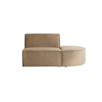 Tikamoon Sill&oacute;n lounge modulable de tela color c&aacute;mel