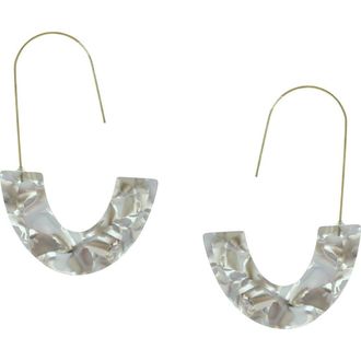 Olivia Welles Tabby Multi-Color 76mm Hoop Earrings in Gold-Grey at Nordstrom Rack