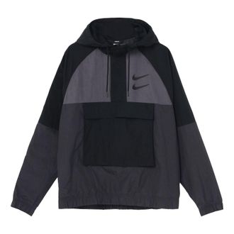 Nike Mens NikeAs Nsw Swoosh Jkt Wvn Nfs Casual Sports Woven Jacket Autumn Black DJ0477-011