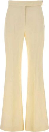 Sportmax Spspiacere Flared Broeken - Dames - Wijde Broeken - Geel - S - Broeken