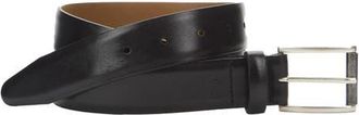 Johnston & Murphy Smooth Leather Belt in Black at Nordstrom, Size 34