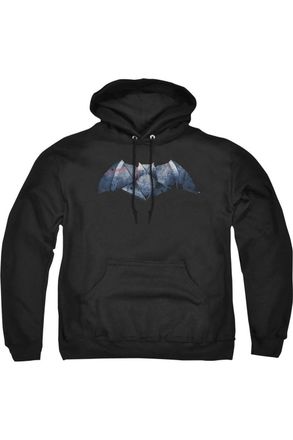 Gildan Batman V Superman Plated Bat Logo Adult Pull Over Hoodie / Hooded Sweatshirt