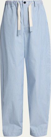 sacai Mens Striped Drawstring Pants