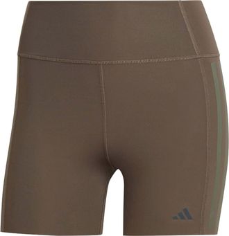 adidas (WMNS) adidas Optime 4-Inch Raw-Cut-Hem Leggings Asia Sizing Shadow Olive IK5480