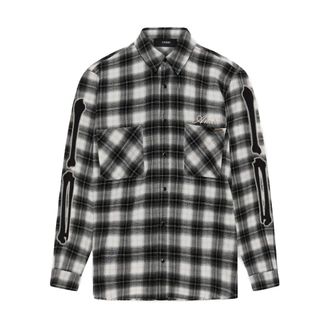 Amiri Casual Shirts, male, Multicolor, M, Bones Flannel Overshirt