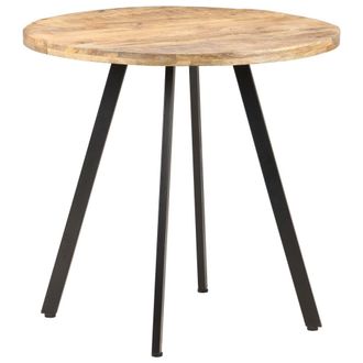 Berkfield Home Dining Table 80 cm Rough Mango Wood in Brown