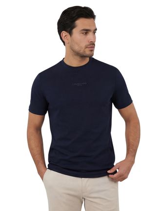 Cavallaro T-shirt Cavallaro Luvati Tee ronde hals donkerblauw logo