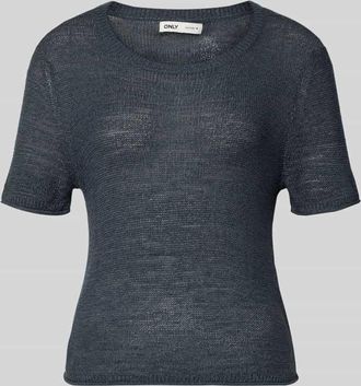 Only Regular Fit Strickpullover mit kurzen &Auml;rmeln Modell SUNNY in Mittelgrau, Gr&ouml;&szlig;e XL