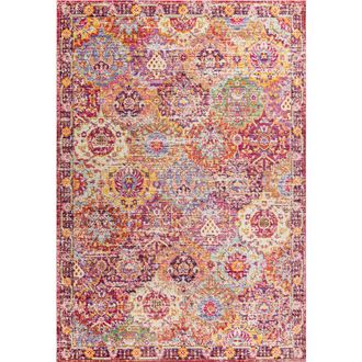 Jonathan Y Designs Flori Bohemian Medallion Deep Fuchsia Area Rug at Nordstrom, Size 5Ft 0In X 8Ft 0In