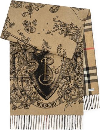 Burberry REVERSIBLE CASHMERE SCARF WITH ETCHED DETAIL - Burberry - Man